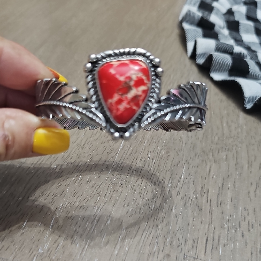 Paparazzi Silver And Red Bracelet 5$